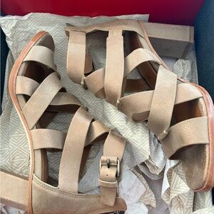 Donald J. Pliner Beige Strappy Heels